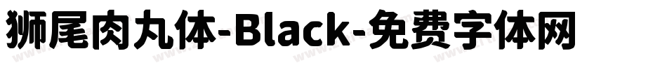 狮尾肉丸体-Black字体转换