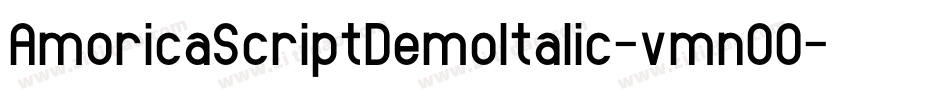 AmoricaScriptDemoItalic-vmnOO字体转换