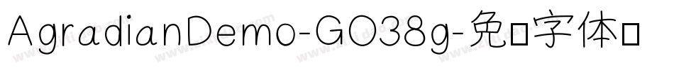 AgradianDemo-GO38g字体转换