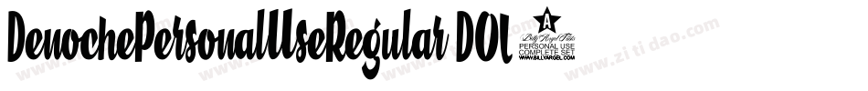 DenochePersonalUseRegular-DOL5d字体转换