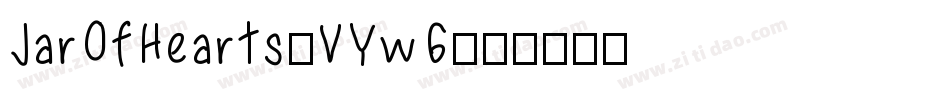 JarOfHearts-VYw6字体转换