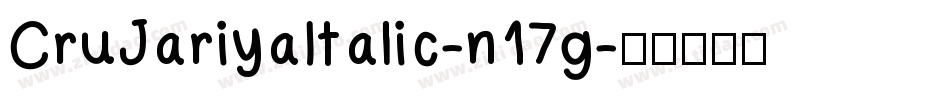 CruJariyaItalic-n17g字体转换