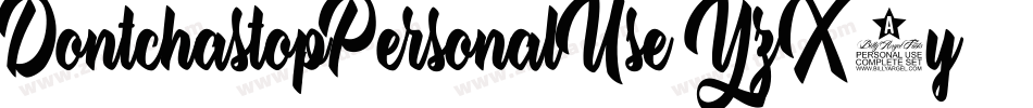 DontchastopPersonalUse-YzX0y字体转换
