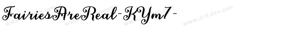 FairiesAreReal-KYm7字体转换