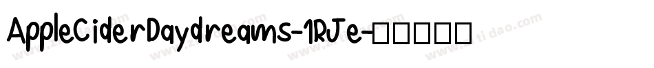 AppleCiderDaydreams-1RJe字体转换