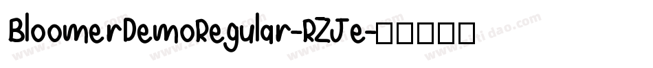 BloomerDemoRegular-RZJe字体转换