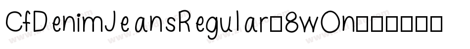 CfDenimJeansRegular-8wOn字体转换