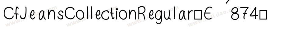 CfJeansCollectionRegular-E874字体转换