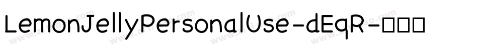LemonJellyPersonalUse-dEqR字体转换