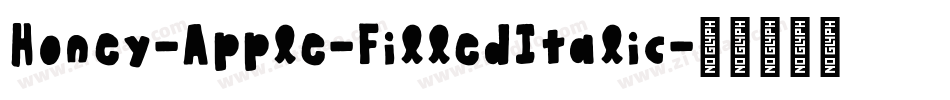 Honey-Apple-FilledItalic字体转换