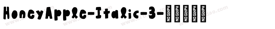 HoneyApple-Italic-3字体转换