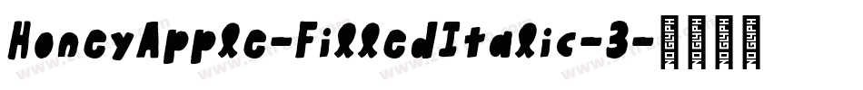 HoneyApple-FilledItalic-3字体转换