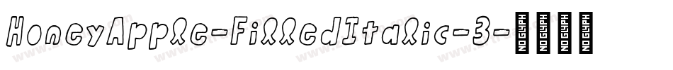 HoneyApple-FilledItalic-3字体转换
