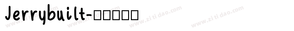 Jerrybuilt字体转换