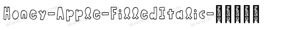 Honey-Apple-FilledItalic字体转换