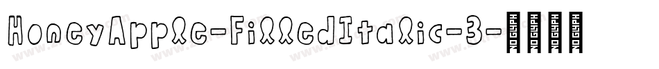 HoneyApple-FilledItalic-3字体转换