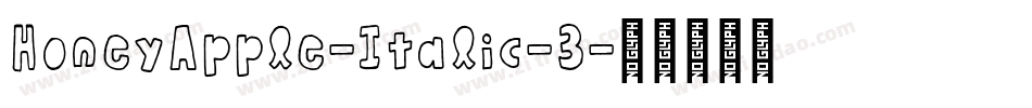 HoneyApple-Italic-3字体转换