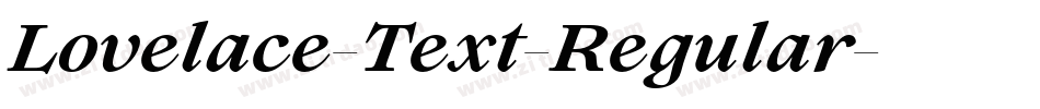 Lovelace-Text-Regular字体转换