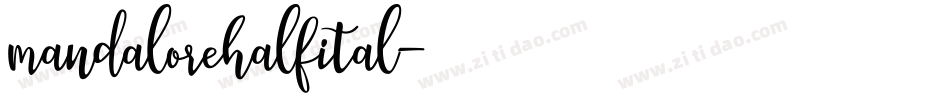 mandalorehalfital字体转换