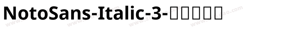 NotoSans-Italic-3字体转换