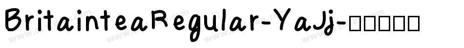 BritainteaRegular-YaJj字体转换