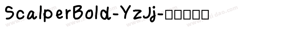 ScalperBold-YzJj字体转换