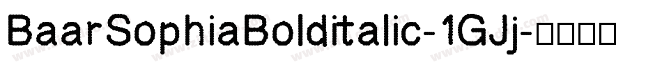 BaarSophiaBolditalic-1GJj字体转换