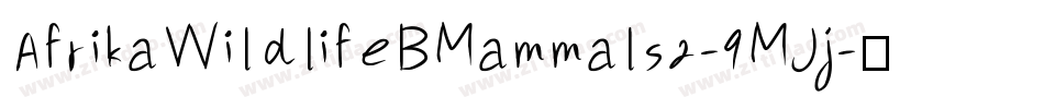 AfrikaWildlifeBMammals2-9MJj字体转换