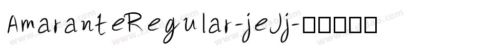 AmaranteRegular-jeJj字体转换