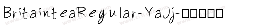 BritainteaRegular-YaJj字体转换