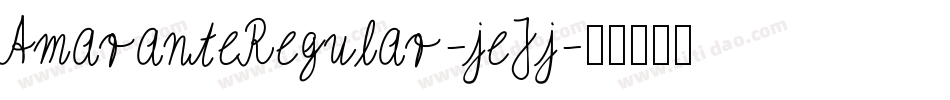 AmaranteRegular-jeJj字体转换