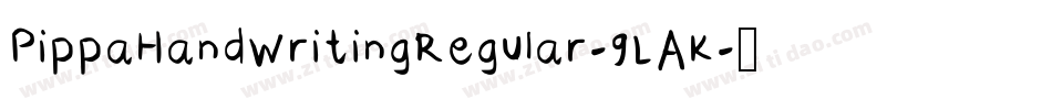 PippaHandwritingRegular-9LAK字体转换