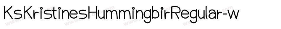 KsKristinesHummingbirRegular-wXJn字体转换