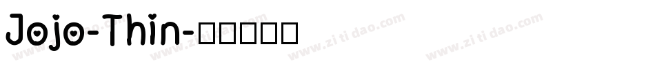 Jojo-Thin字体转换