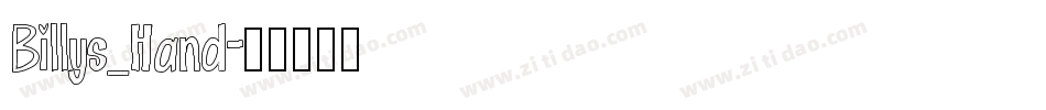 Billys_Hand字体转换