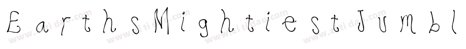 EarthsMightiestJumbleRotal-8oen字体转换