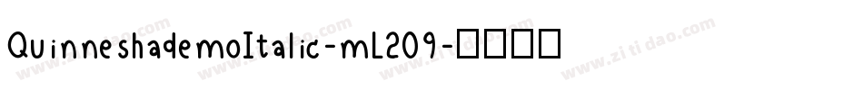 QuinneshademoItalic-mL209字体转换