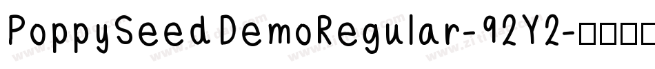 PoppySeedDemoRegular-92Y2字体转换