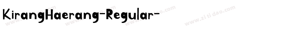 KirangHaerang-Regular字体转换