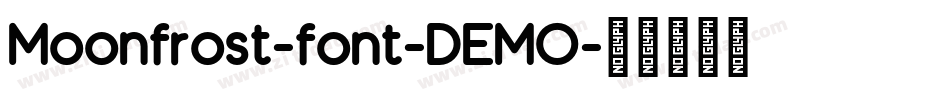 Moonfrost-font-DEMO字体转换