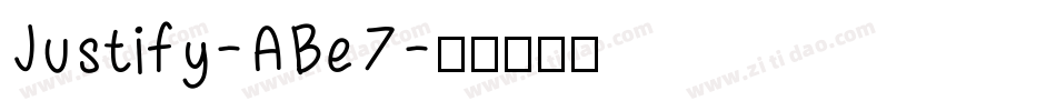Justify-ABe7字体转换