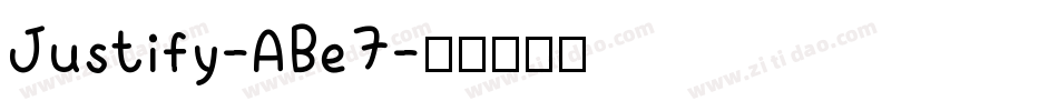 Justify-ABe7字体转换