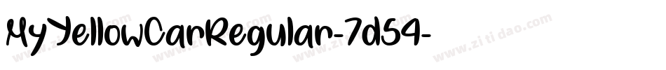 MyYellowCarRegular-7d54字体转换