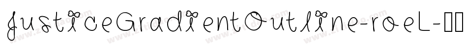 JusticeGradientOutline-roeL字体转换