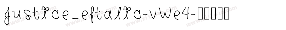 JusticeLeftalic-vWe4字体转换