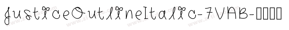 JusticeOutlineItalic-7VAB字体转换