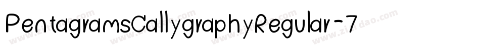PentagramsCallygraphyRegular-707K字体转换