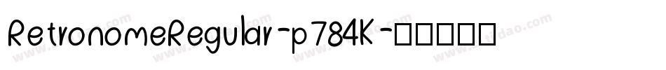 RetronomeRegular-p784K字体转换