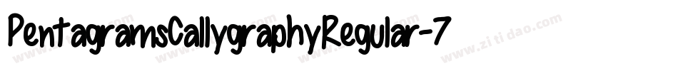 PentagramsCallygraphyRegular-707K字体转换