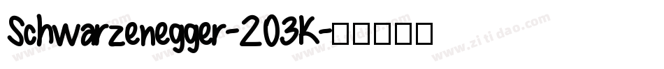 Schwarzenegger-203K字体转换